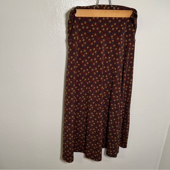 LulaRoe Azure A-Line Skirt Turquoise Floral - Picture 7 of 11